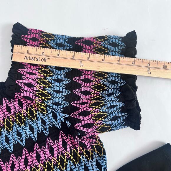 TORRID BLACK EMBROIDERED JESERY OFF SHOULDER SKATER DRESS BLACK SIZE 2 - Picture 12 of 12